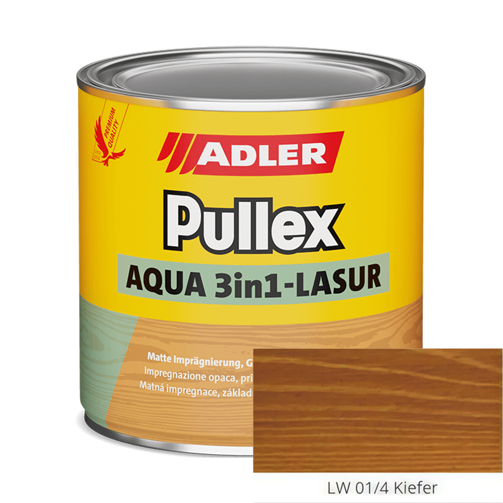 Pullex Aqua 3in1-Lasur - пропитка для дерева три защиты в одной банке | Adler (Австрия)