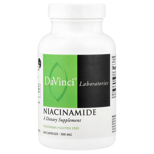 DaVinci Laboratories, Ниацинамид, 500 мг, 100 капсул