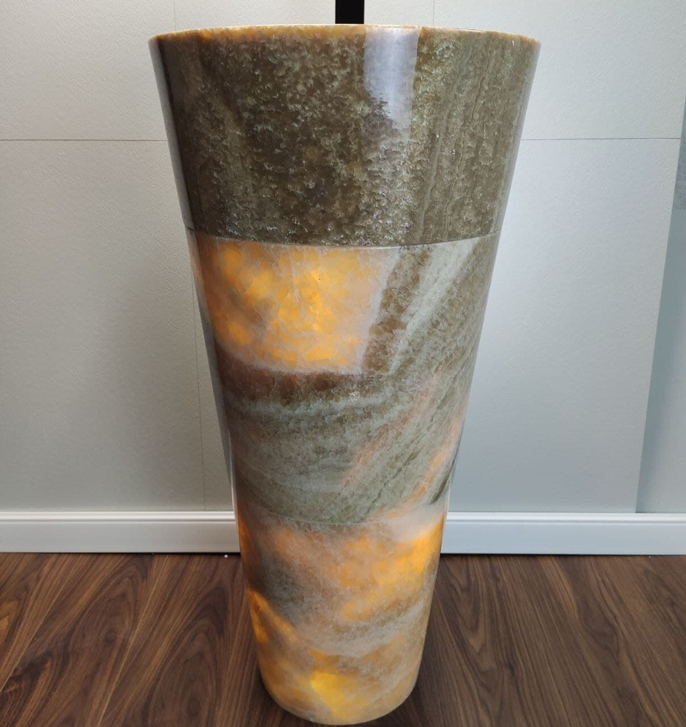 Раковина напольная из оникса Sunset ON-61347 (45*45*90)