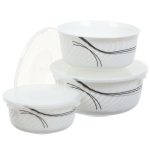 Салатник стеклокерам, кругл, 3 шт, 19,16,14 см, с крыш, Tokyo, Daniks, HDW3T-P