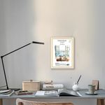 Рамка 21х30 см небьющаяся, багет 20 мм, пластик, BRAUBERG "HIT3", белая с двойной позолотой, 391381