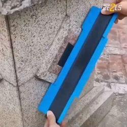 Копировальный шаблон с фиксатором 250 глубина замера 50мм+ ФИКСАТОР / Контурный шаблон строительный