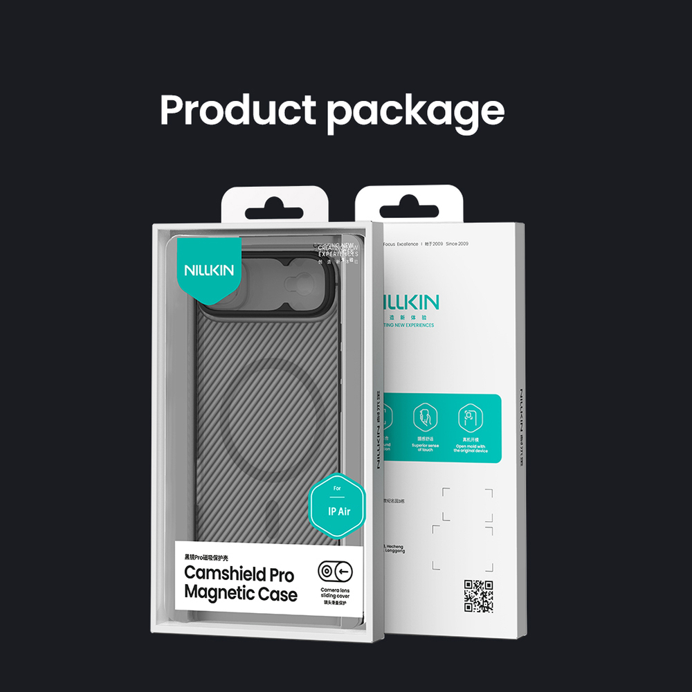 Чехол тонированный c MagSafe на iPhone Air, серия CamShield Pro Magnetic (Transparent black) от Nillkin