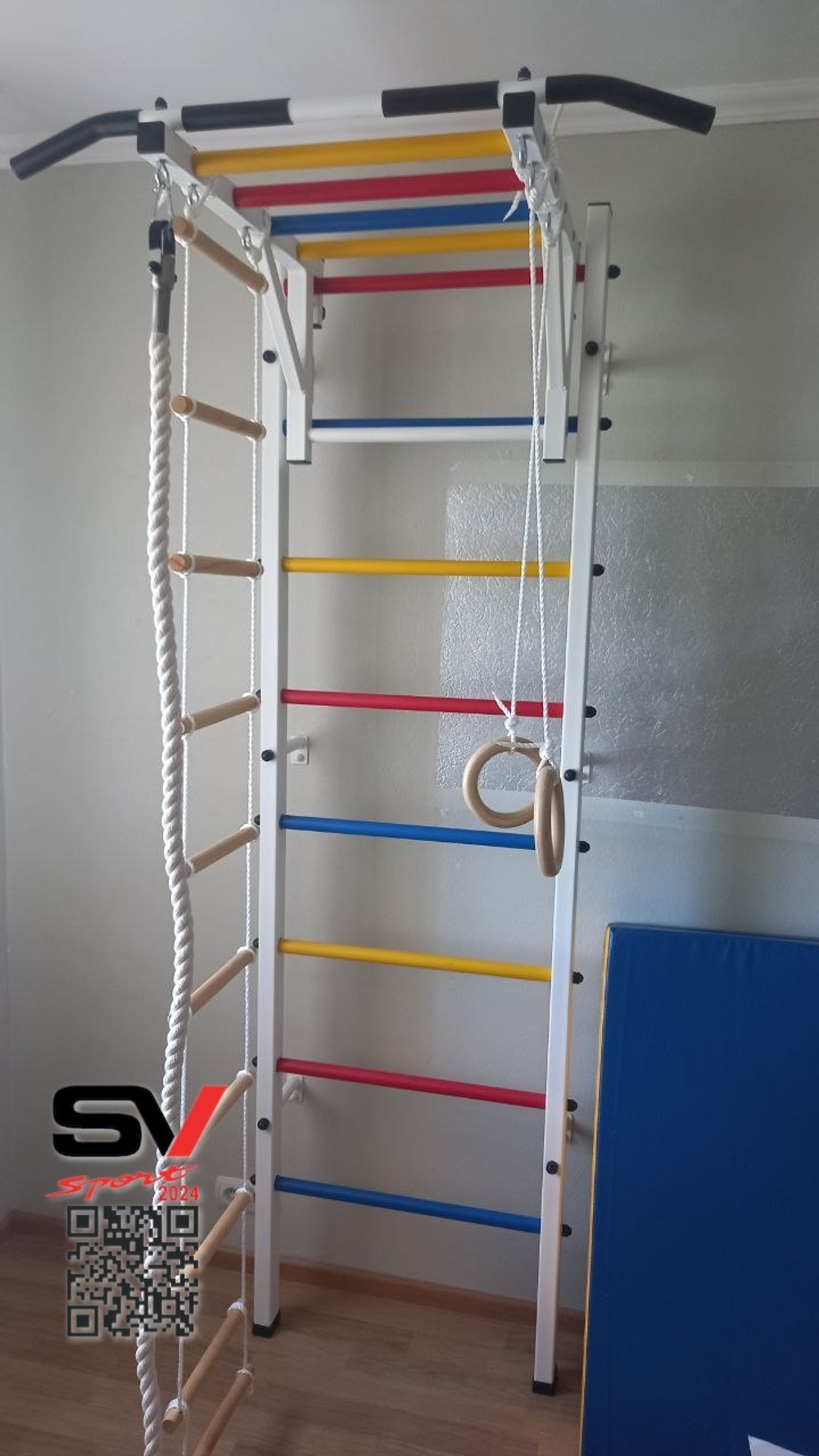 Монтаж шведской стенки Sv Sport в бетонные, кирпичные стены