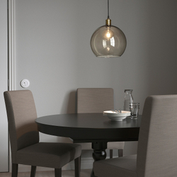 IKEA JAKOBSBYN  (ИКЕА ЙАКОБСБЙН)  -  / JÄLLBY Подвесной светильник, тонированное стекло/латунь