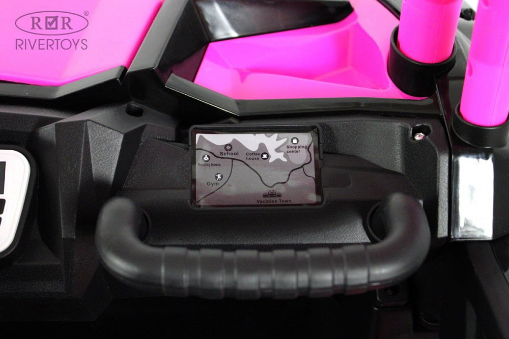 Детский электромобиль RiverToys X707XX BLACK-PINK/черно-розовый