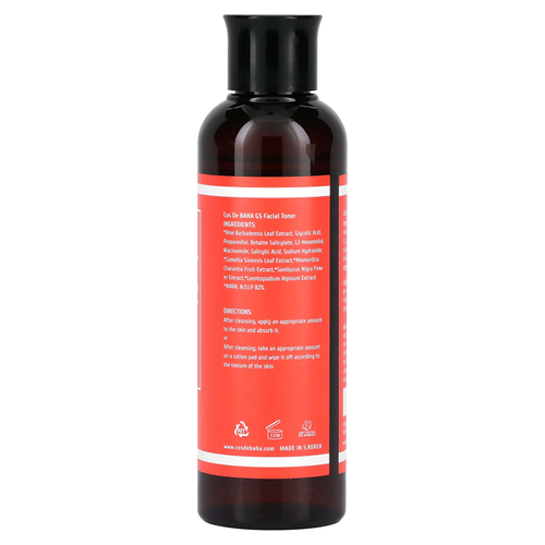 Cos De BAHA, GS, тоник для лица с АГК и БГК, 200 мл (6,76 жидк. унции)