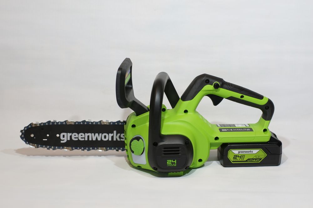 Аккумуляторная цепная пила Greenworks G24CS25,2007707, 24v, 25 см, без АКБ и ЗУ