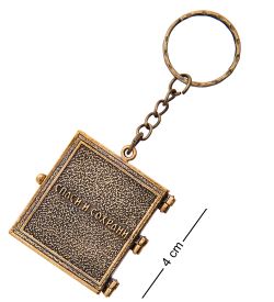 AM-3609 Брелок «Молитвослов» (латунь, янтарь)