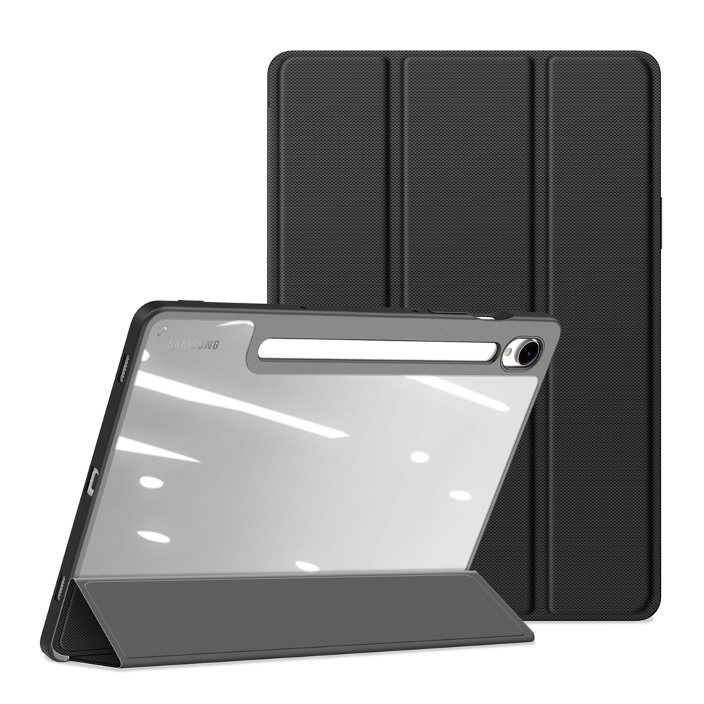 Чехол книжка черного цвета для Samsung Galaxy Tab S10 Lite, Tab S10 FE, Tab S9, Tab S9 FE, серия Toby Series Case от Dux Ducis