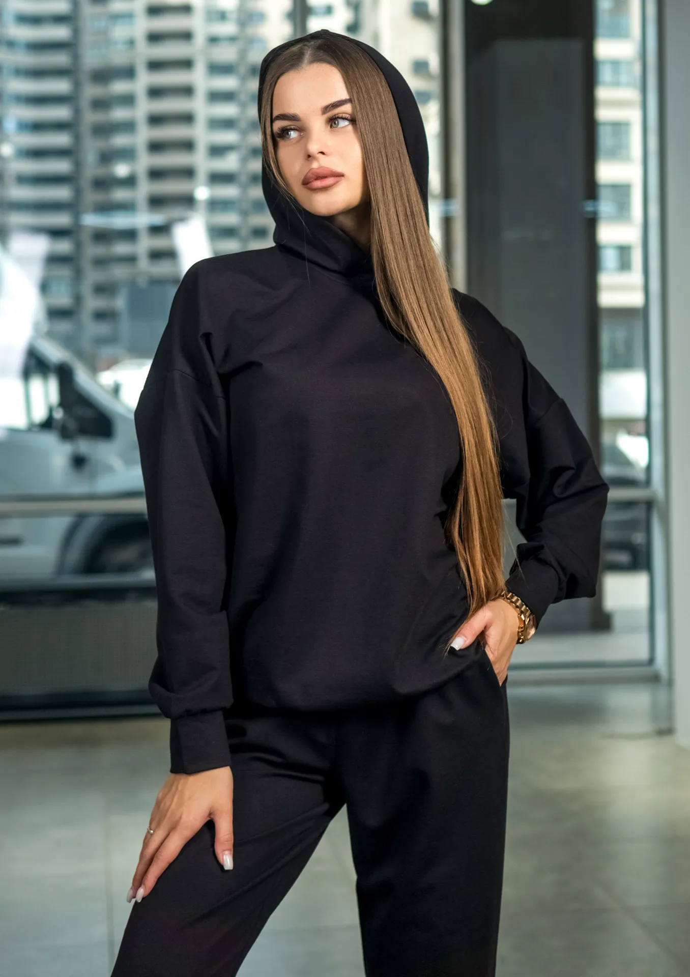 Костюм с топом толстовкой и штанами купить