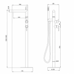 Смеситель для ванны Abber Perfekte 316 AF8A15BG брашированное золото