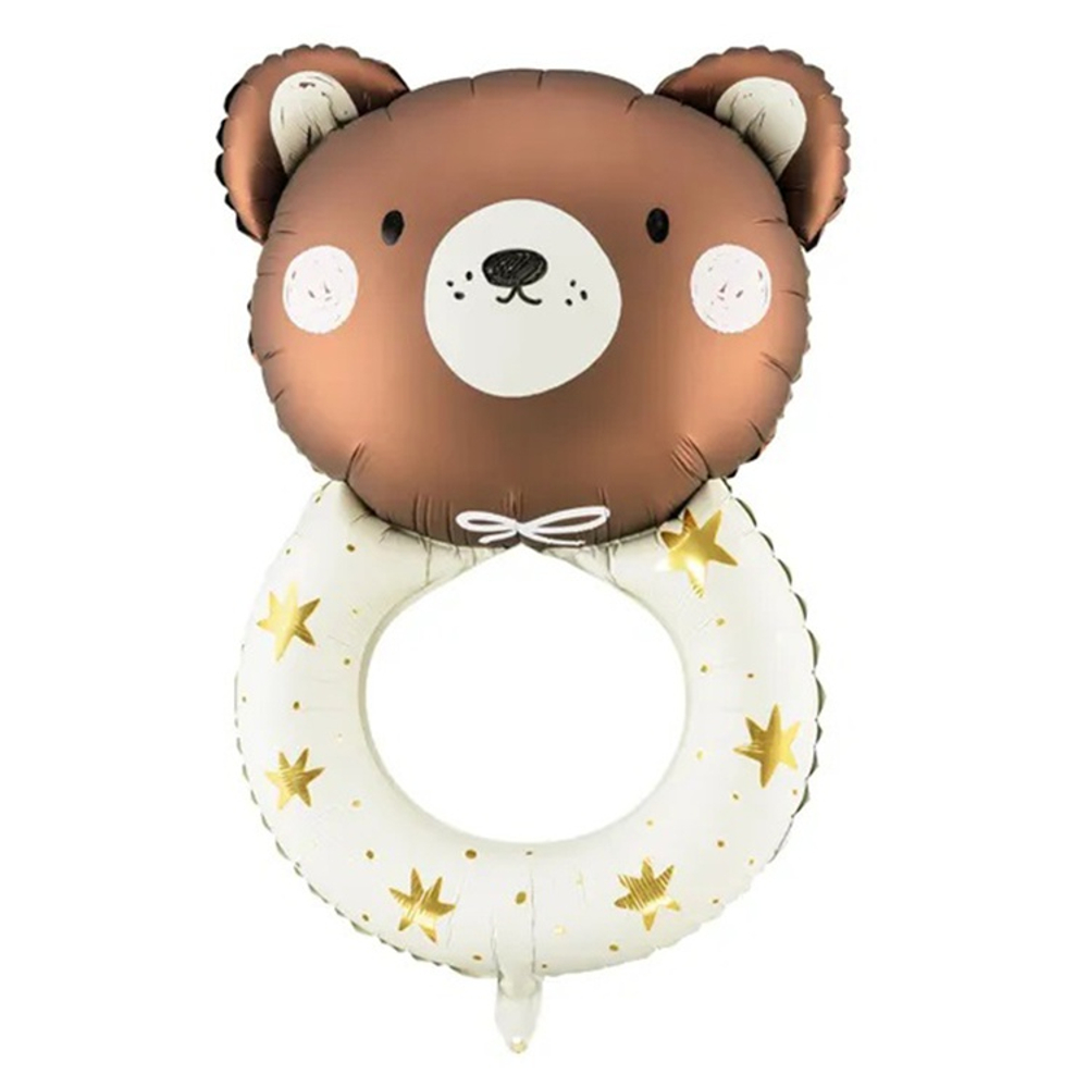 Шар Фольгированный Погремушка Мишка (Ассорти)