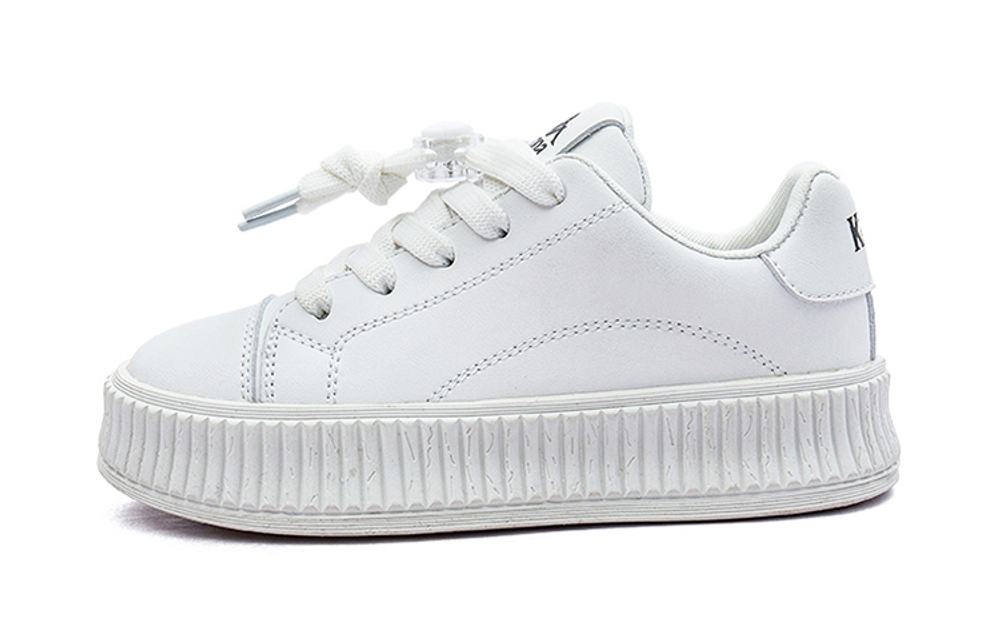 Children's KAPPA KIDS wear-resistant low-cut sports casual shoes white