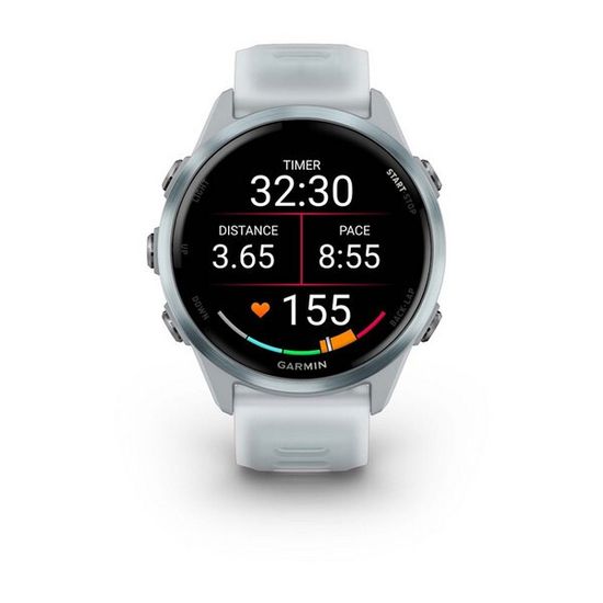 Garmin Forerunner 570 42 мм Алюминий облачно-голубой с полупрозрачным ремешком белого/облачно голубого цвета