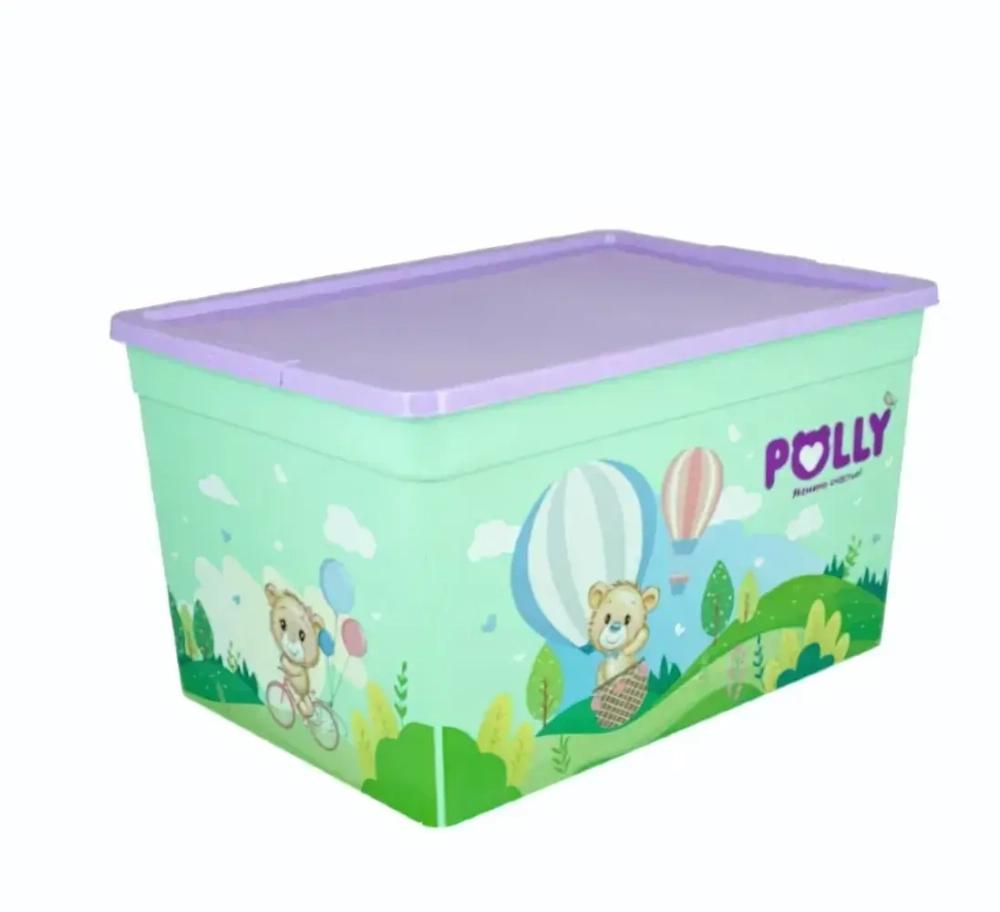 Контейнер для хранения игрушек с крышкой «POLLY», 14*28*28см / 10л