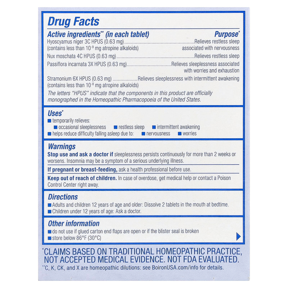 Boiron, SleepCalm®, без добавок, 60 таблеток для рассасывания