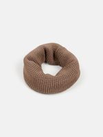 Снуд из смесовой шерсти "Какао" жемчужная резинка