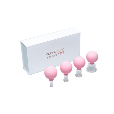 ALMASPA Вакуумные банки для косметического массажа (розовые)