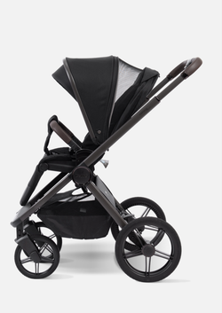 Peppy Коляска детская Monaco thermo 2 в 1 Black (черный), рама серо-коричневая