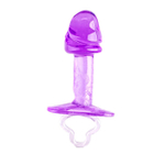 Фиолетовая пробка анальная в форме фаллоса (Цвет: фиолетовый)