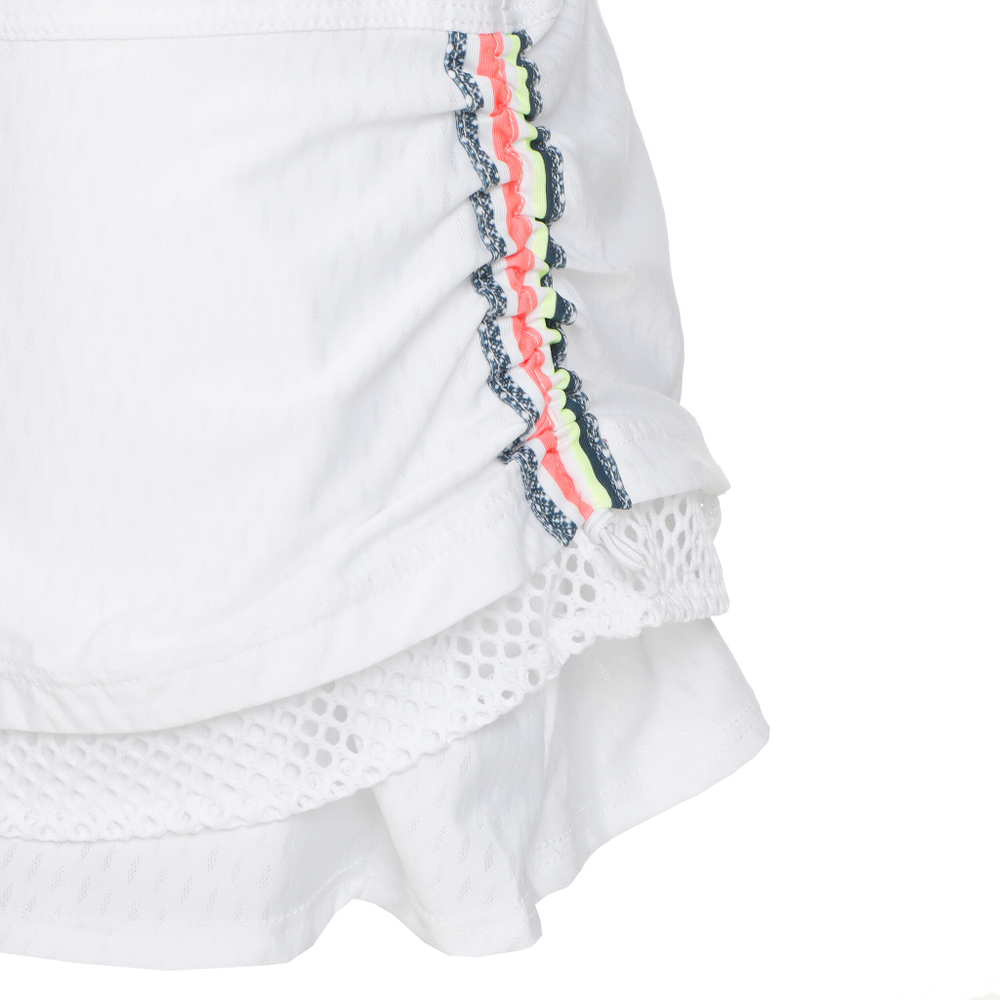 Женская теннисная юбка Lucky in Love Royale Stripe Ruche Skirt Women - White