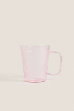 ZARA HOME КРУЖКА ИЗ БОРОСИЛИКАТНОГО СТЕКЛА, РОЗОВЫЙ