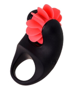 Чёрно-красное эрекционное виброкольцо Erotist