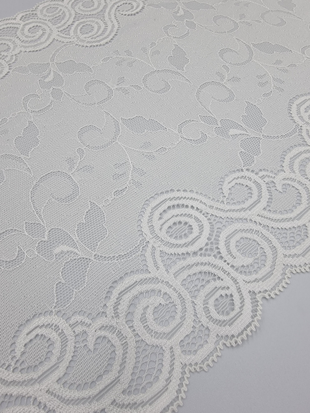 Кружево эластичное молочное КС38 (22 см)