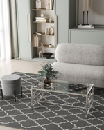 Журнальный стол 120*60 БРУКЛИН серебро