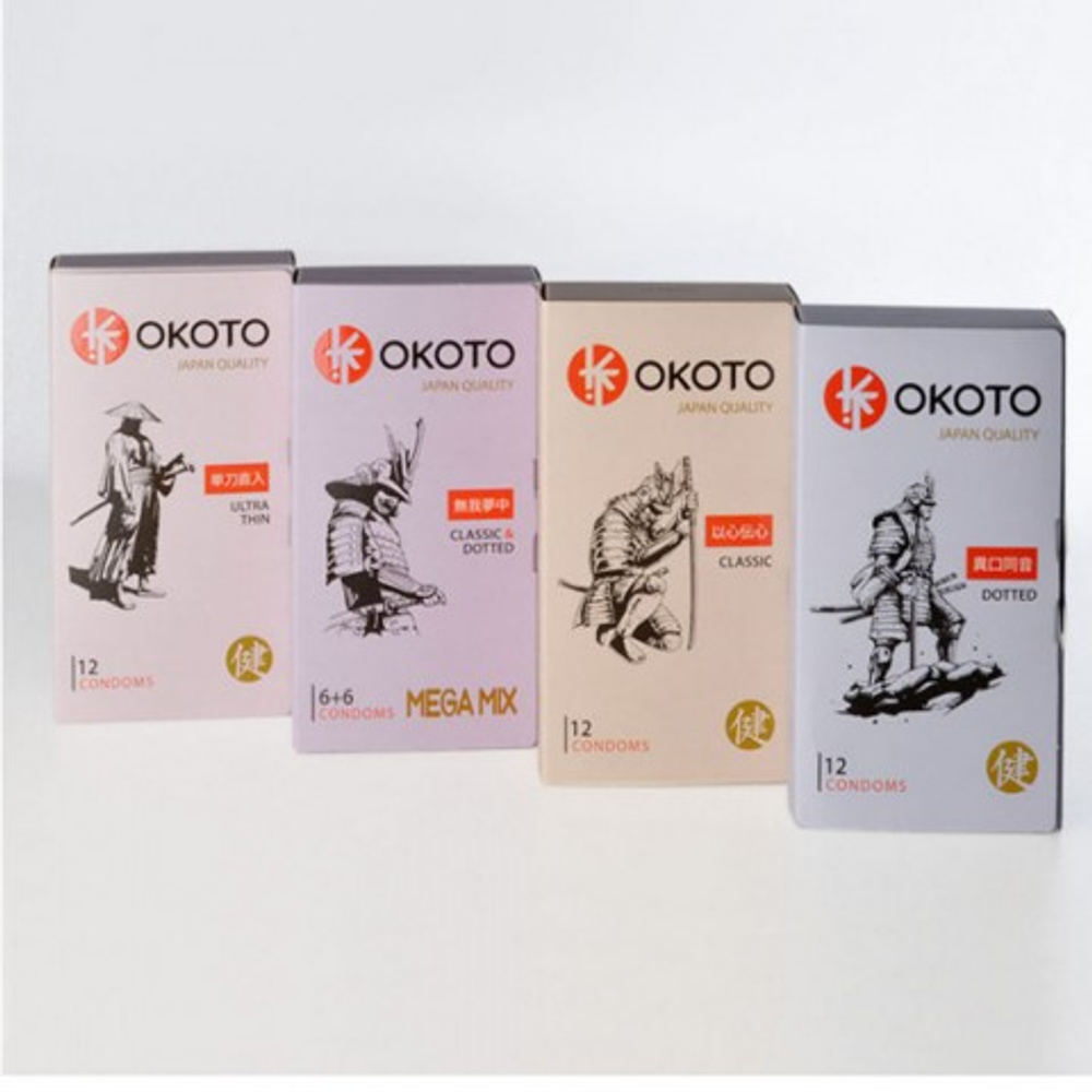 Презервативы OKOTO DOTTED (12 с текстурированной поверхностью презервативов)
