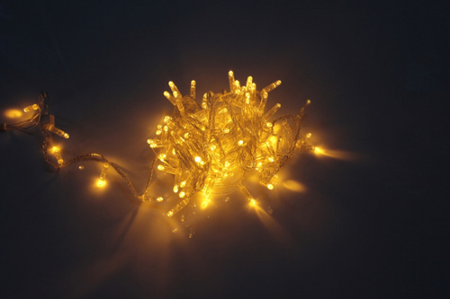 LED-PLS-100-10M-240V-Y/C-W/O, желтые/прозрач. провод, соед.(без силового шнура) С КОЛПАЧКОМ NEW 2021