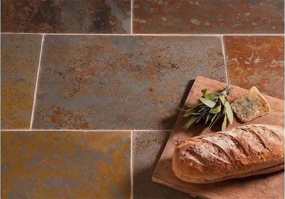 Плитка-сланец мультиколор, натуральный скол Pharaon 600x600x10