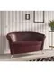 Диван «ЛАГУНА», обивка кожзам бордовый