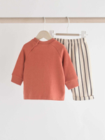 Свитшот и штаны в комплекте для малышей Next N22-636, Кирпичный, Бежевый