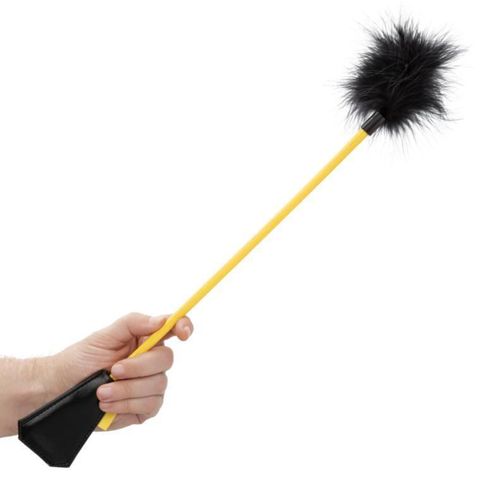 Двусторонний стек Feather Crop - 53,25 см. (Цвет: черный с желтым)