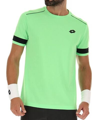 Мужская теннисная футболка Lotto Superrapida V Tee - green apple neo