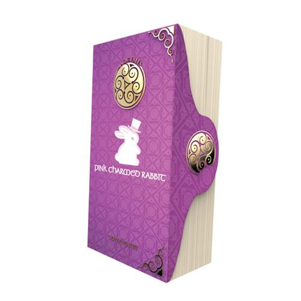 Хай-тек вибратор MAGIC TALES PINK CHARMED RABBIT с бусинами и отростком - 20,5 см. (Цвет: прозрачный)