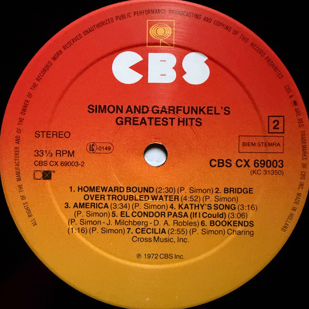 Simon & Garfunkel - Simon And Garfunkel's Greatest Hits (Голландия)