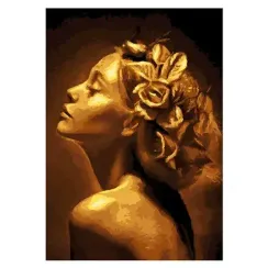 Nömrəli Rəngləmə Lori 20*28,5 Сm "Девушка В Золоте"