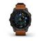 Garmin EPIX (Gen 2) Sapphire титановый черный с коричневым кожаным ремешком