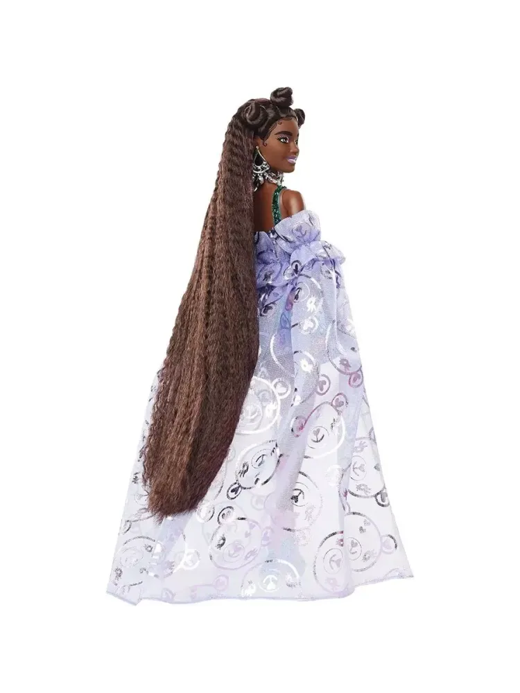 Кукла Барби Экстра в фиолетовой накидке HHN13