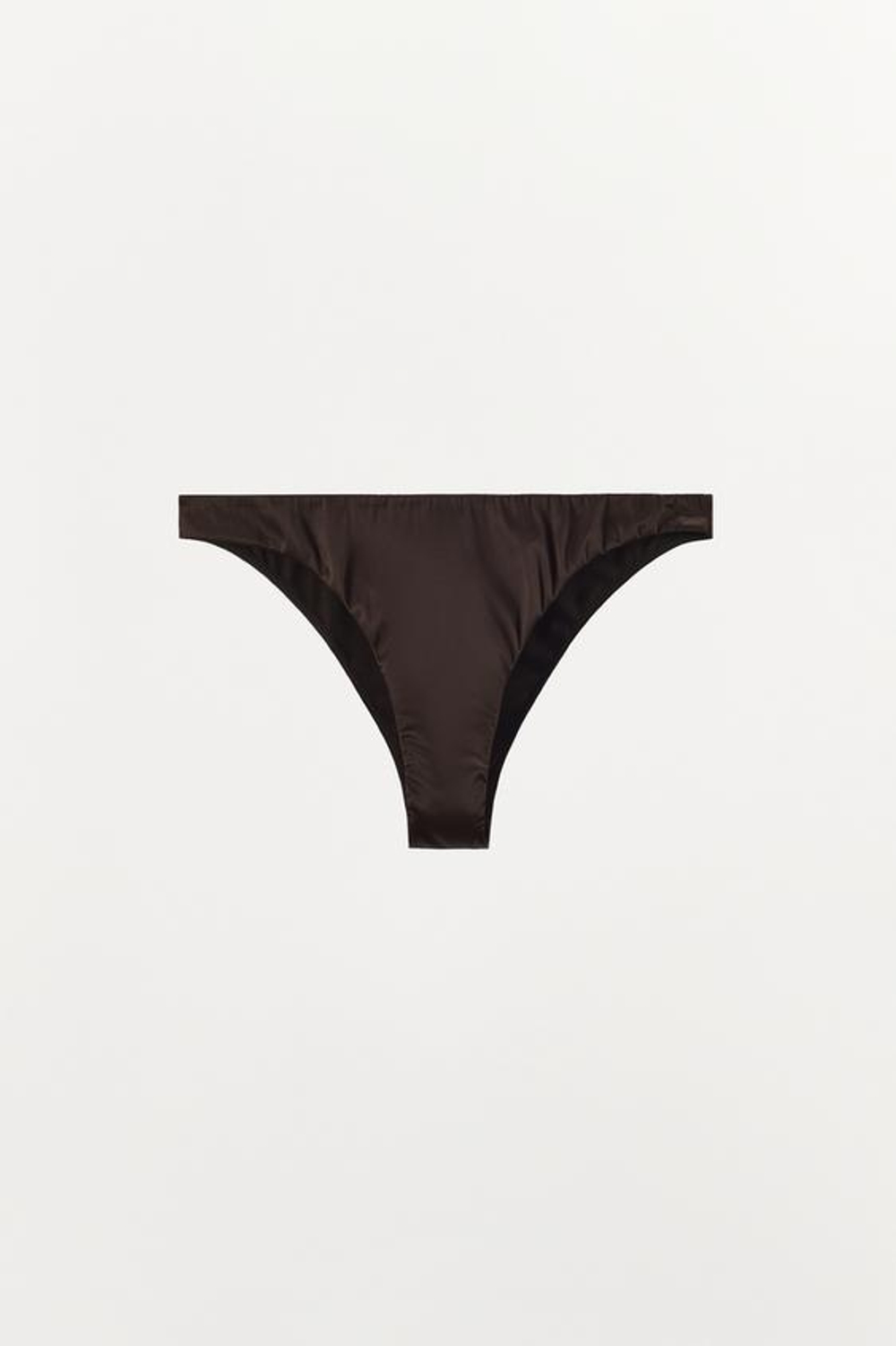 ZARA АТЛАСНЫЕ ТРУСЫ, ТЕМНО-КОРИЧНЕВЫЙ