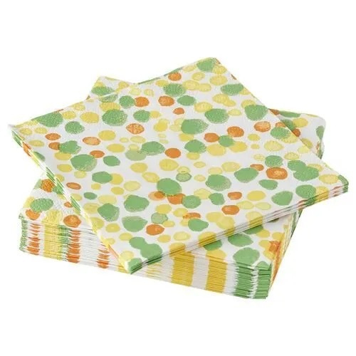 ТЬЯРЛЕК TJАRLEKС Салфетки 24х24 см бумажные, цветные/горошек