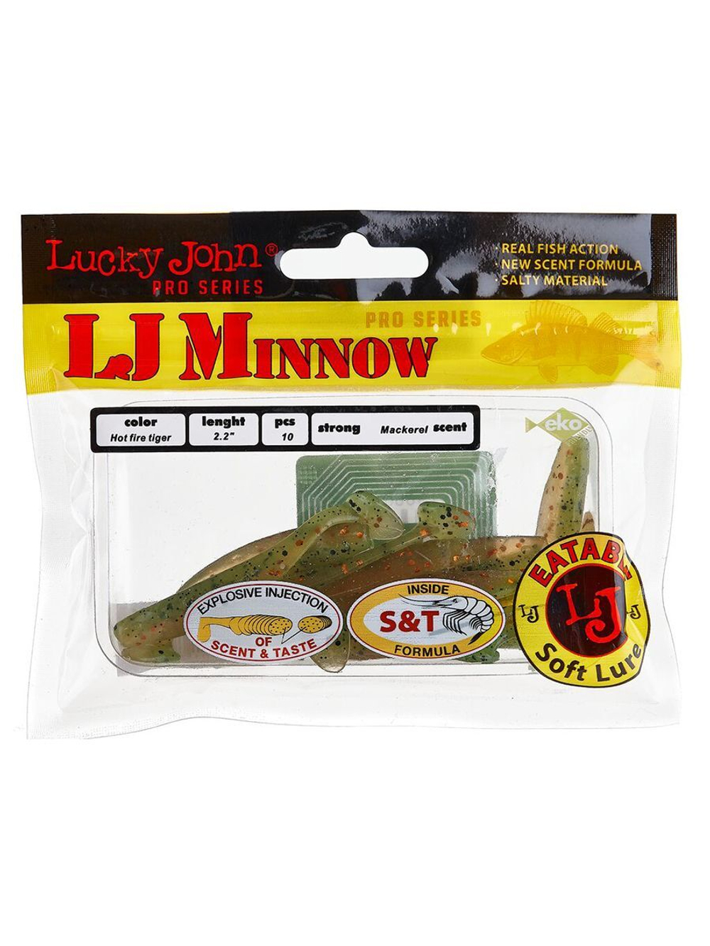 Виброхвосты съедобные искусственные LJ Pro Series MINNOW 2.2in (05.60)/T56 10 шт. в упак.