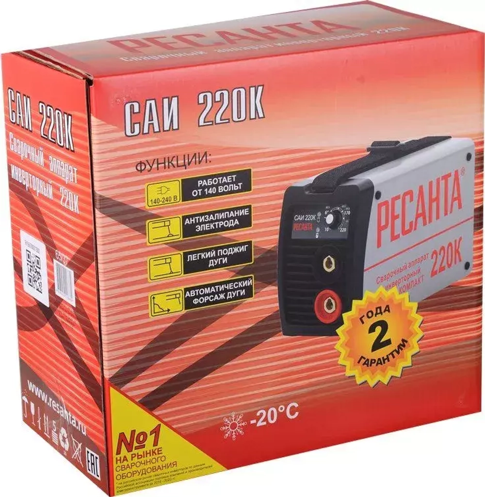 Сварочный инвертор РЕСАНТА САИ-220К (65/37)