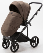 Детская коляска Adamex Marco 2 в 1 GA10 (ШОКОЛАД.ТК.+ ШОК. КОЖ. ОТДЕЛКА)