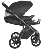 Детская коляска Roan Bass Next Кожа 2 в 1 RN088/1 Black/Black