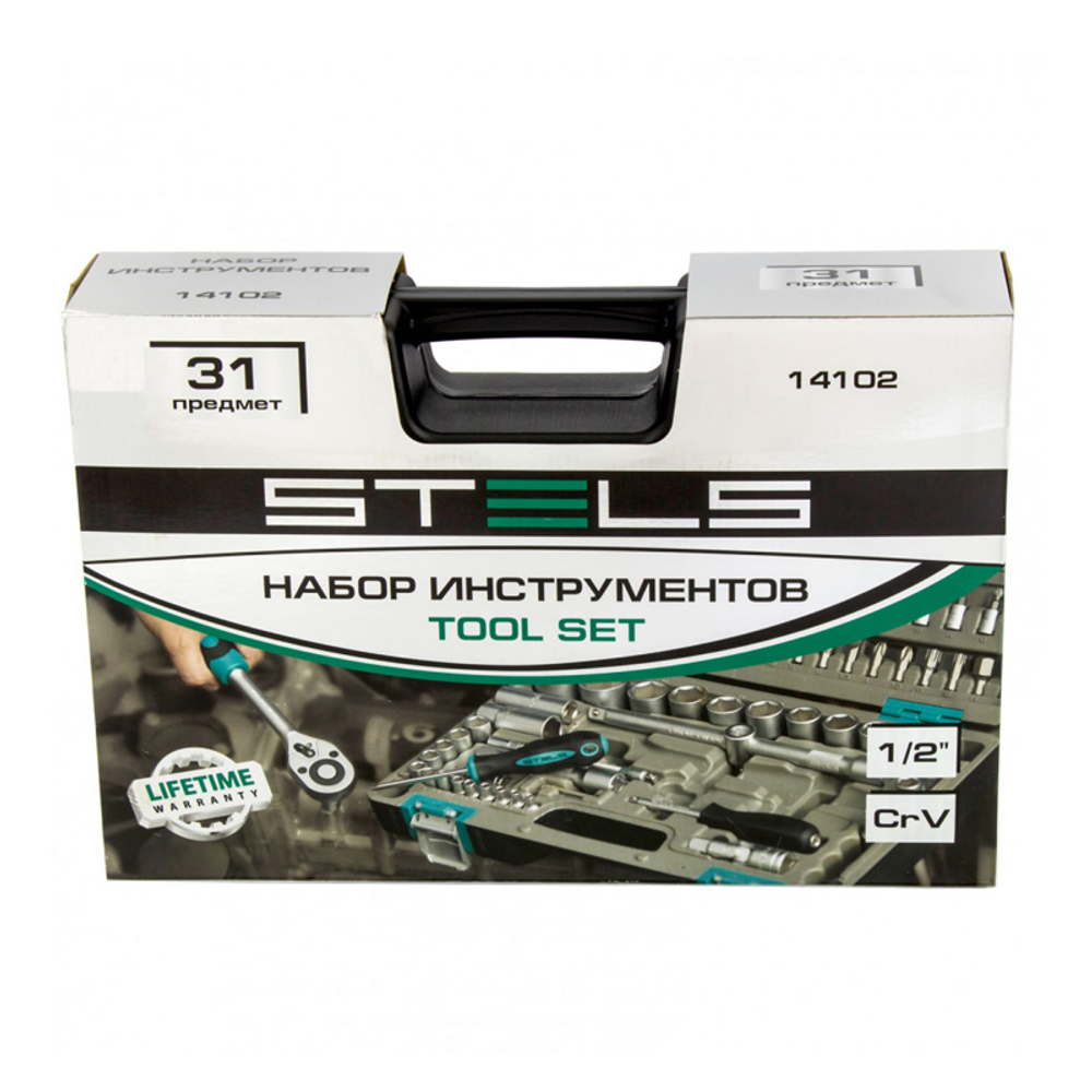 Набор инструментов Stels 1/2", CrV, 31 пр. 14102