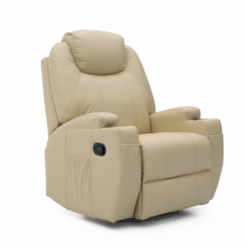 Электрический кресло-реклайнер Киви «KIWI» 3 в 1 (раскладывание, массаж и подогрев) — Beige